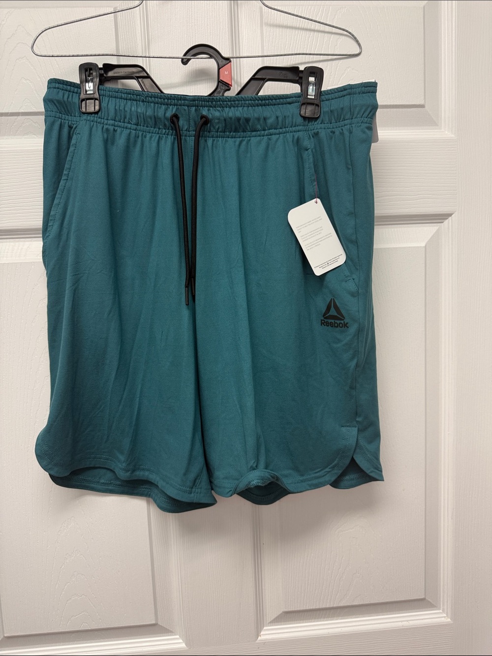 Reebok Men’s Teal Green Athletic Shorts with Drawstring